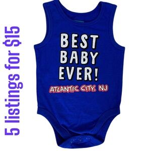 Garanimals ‘Best Baby Ever! Atlantic City NJ’ Sleeveless Onesie 3-6 M baby
